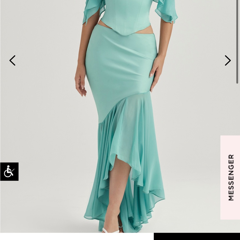 House of CB Lila Jade Ruffle Skirt